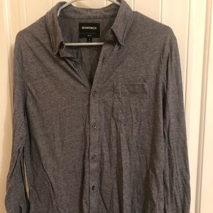 Bonobos slim fit gray button-down size small